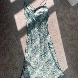 Zara Scoop neck snake dress